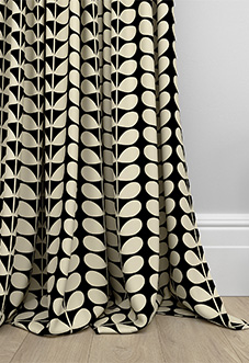 Orla Kiely Solid Stem, Black - Made to Measure Curtains